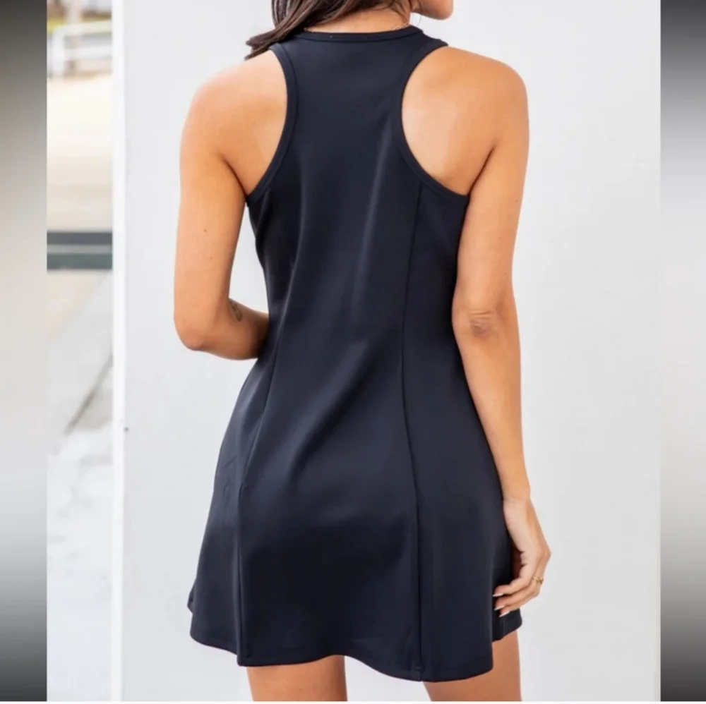 Pink Lily Keep Going Black High Neck Active Dress - Picture 8 of 10